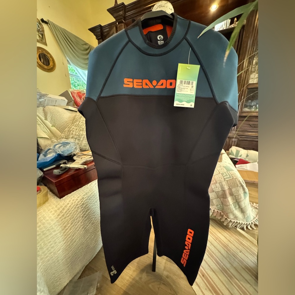 Sea-Doo Black and Orange Wetsuit xl nwt other sizes ask